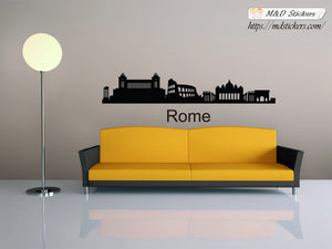 Biggest cities in the world series Wall Stickers Vinyl Decal Rome Italy Europe