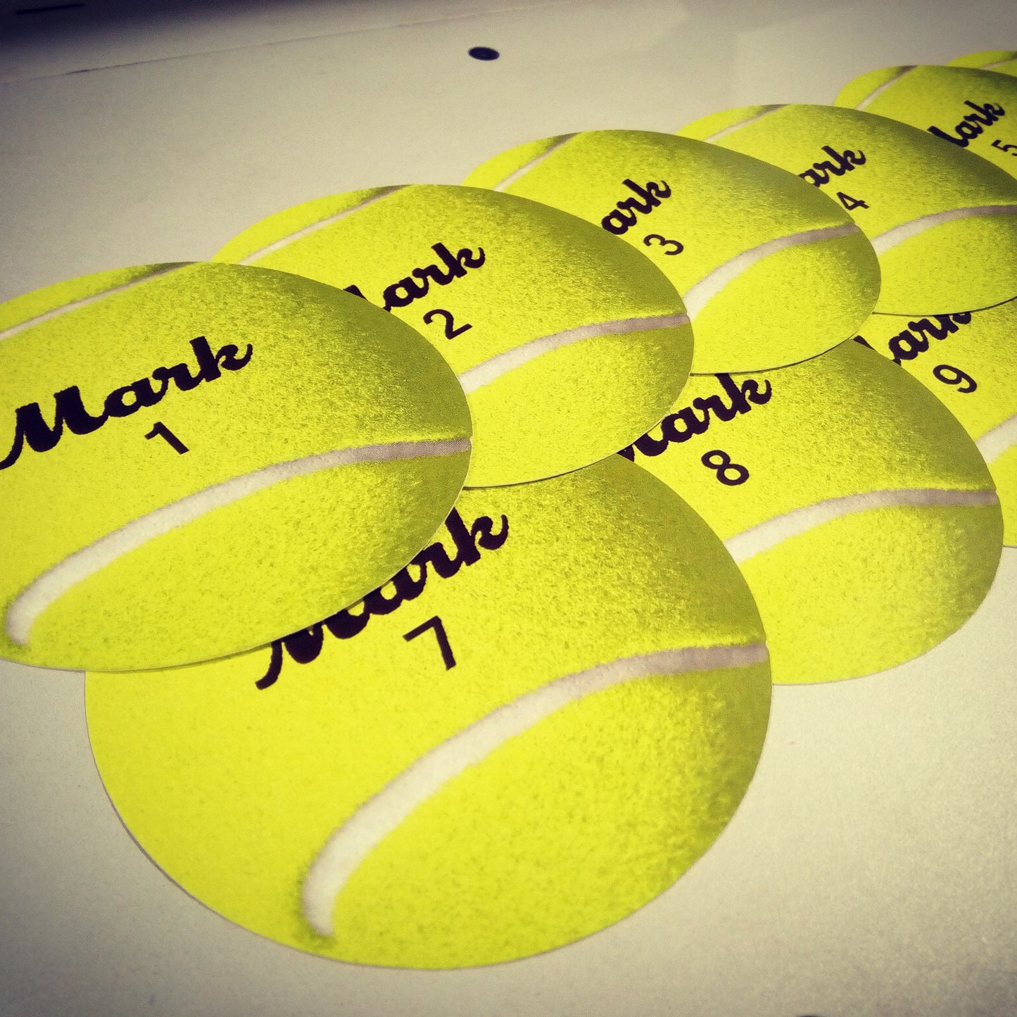 Personalized monthly baby stickers. Sports fans Wilson Tennis balls labels.
