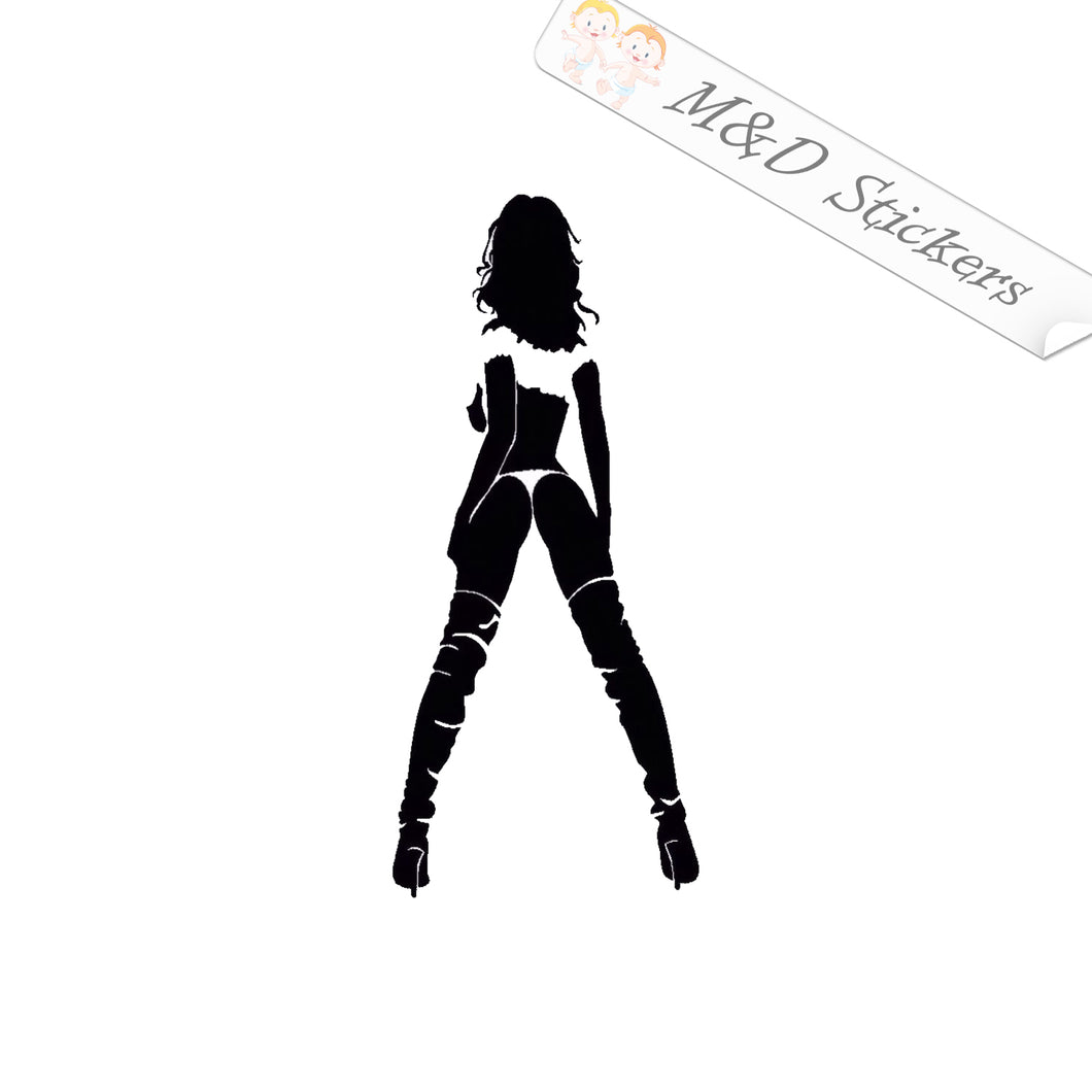 2x Sexy lady Vinyl Decal Sticker Different colors & size for Cars/Bikes/Windows