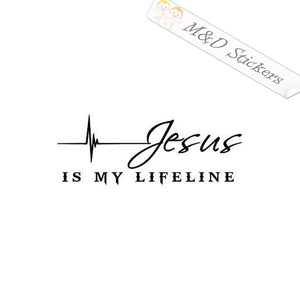 2x Jesus is my Lifepulse Vinyl Decal Sticker Different colors & size for Cars/Bikes/Windows