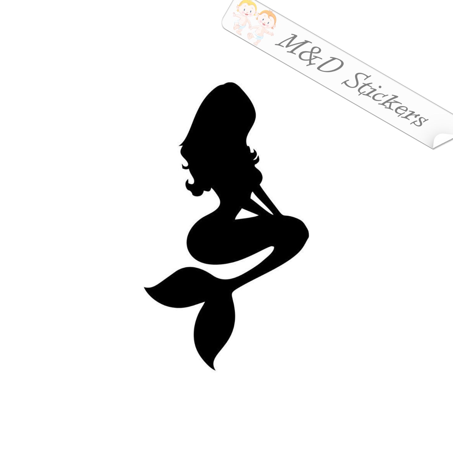 2x Mermaid Vinyl Decal Sticker Different colors & size for Cars/Bikes/Windows