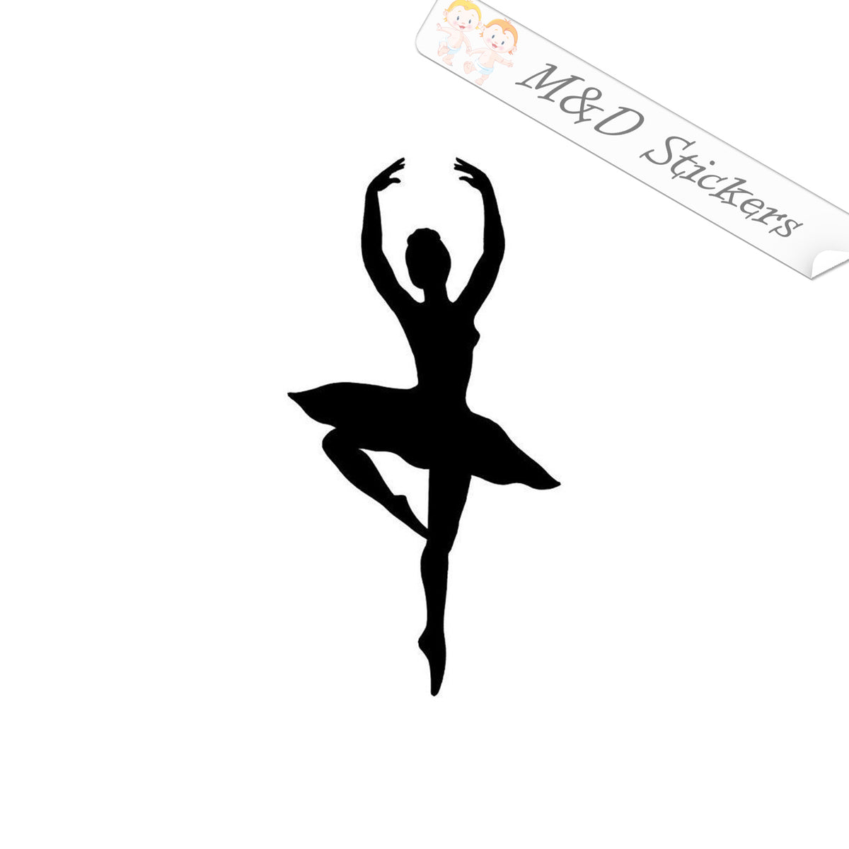 2x Ballerina Vinyl Decal Sticker Different colors & size for Cars/Bike ...