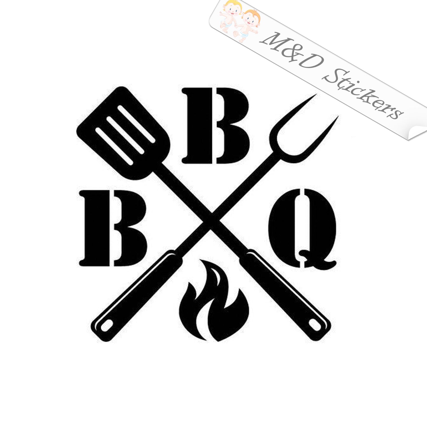 BBQ barbecue (4.5" - 30") Vinyl Decal in Different colors & size for Cars/Bikes/Windows
