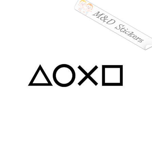 Playstation Controller buttons (4.5" - 30") Vinyl Decal in Different colors & size for Cars/Bikes/Windows