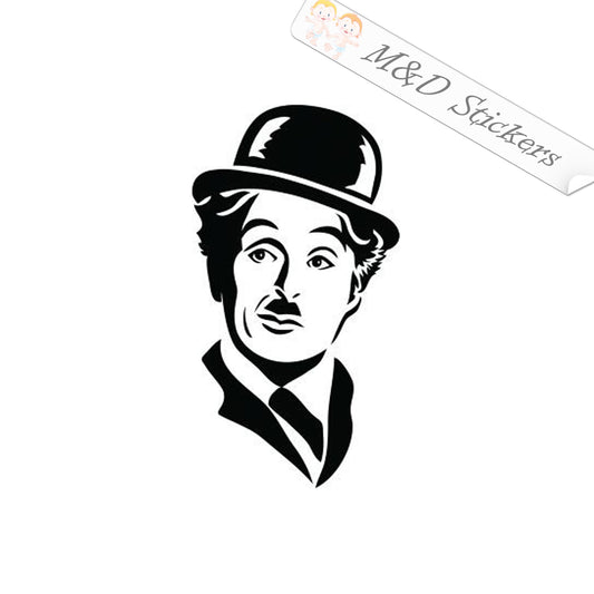 2x Charlie Chaplin Vinyl Decal Sticker Different colors & size for Cars/Bikes/Windows