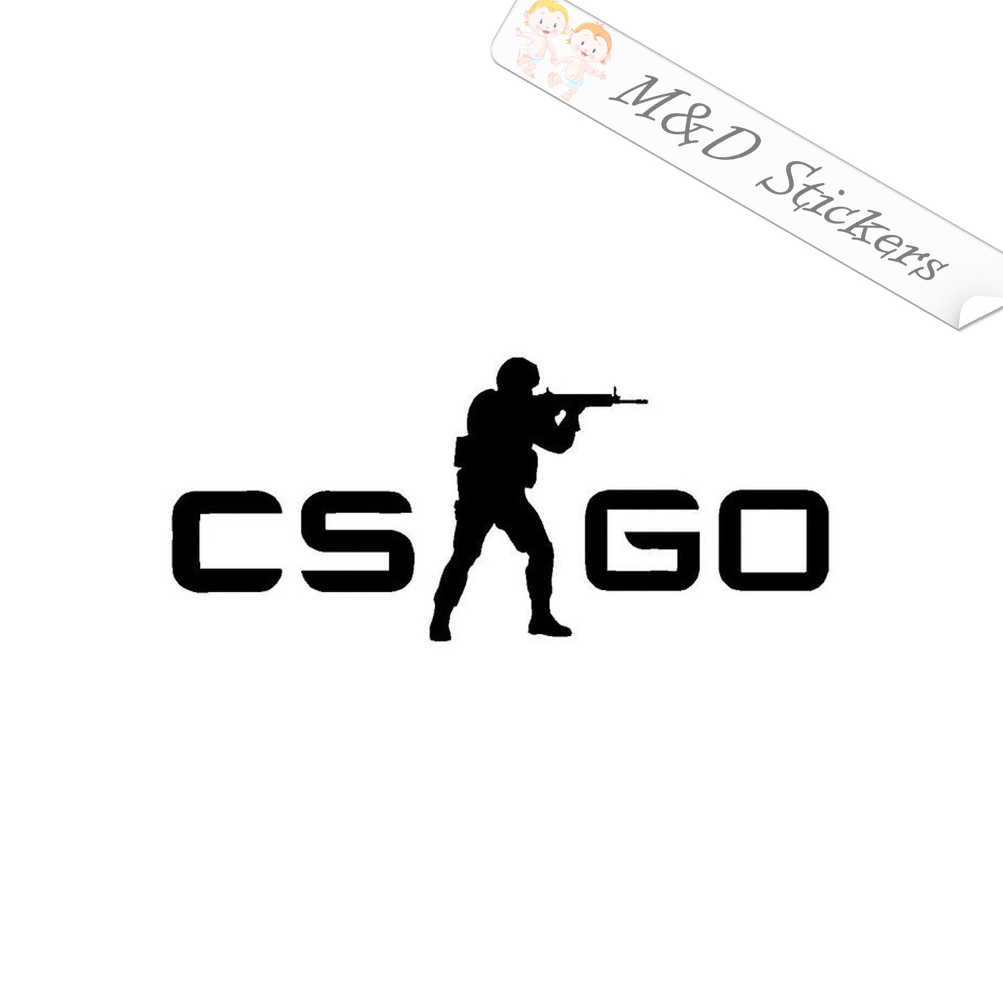 CS Counter Strike Go Video Game (4.5" - 30") Vinyl Decal in Different colors & size for Cars/Bikes/Windows