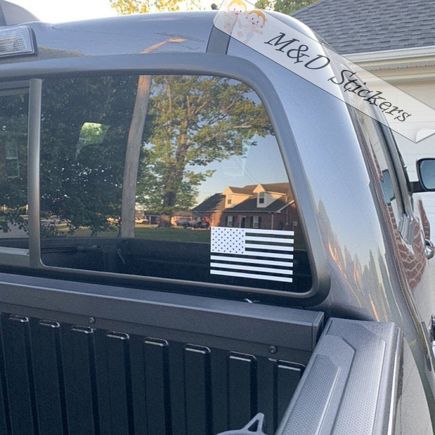 2x American Flag Vinyl Decal Sticker Different colors & size for Cars/Bikes/Windows