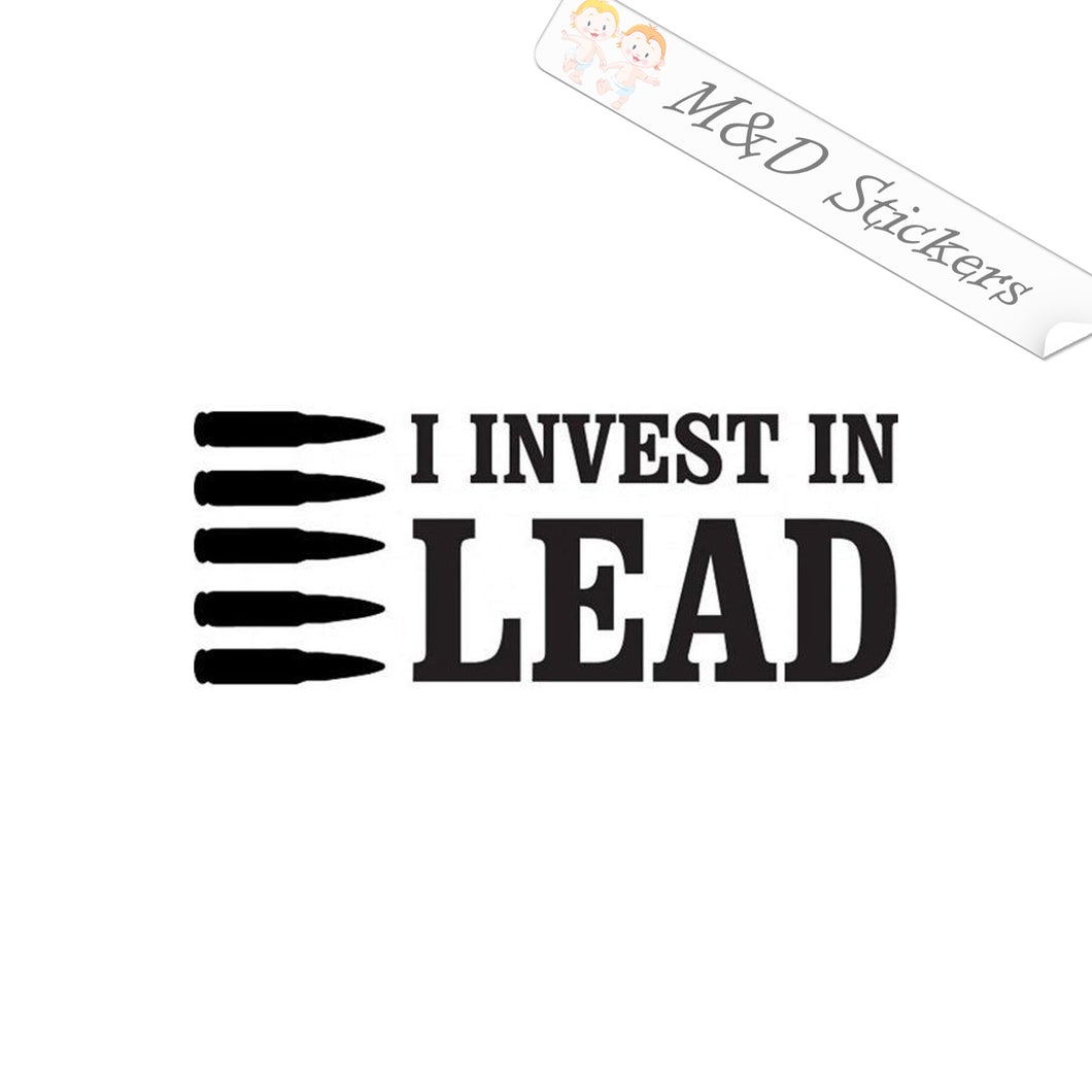 2x I Invest in Lead Vinyl Decal Sticker Different colors & size for Cars/Bikes/Windows