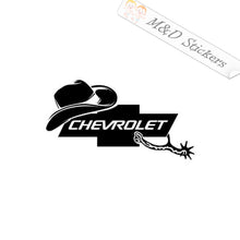2x Cowboy hat Chevrolet Logo Vinyl Decal Sticker Different colors & size for Cars/Bikes/Windows