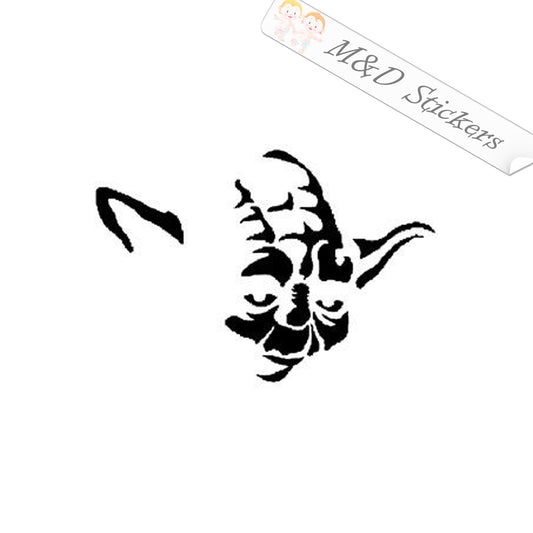 2x Yoda Star Wars Vinyl Decal Sticker Different colors & size for Cars/Bikes/Windows