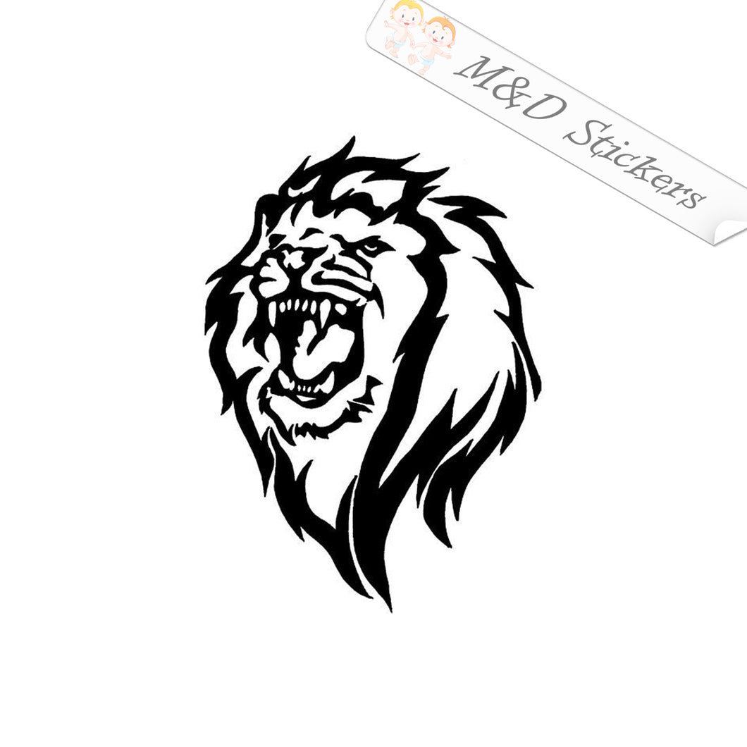 2x Lion head Vinyl Decal Sticker Different colors & size for Cars/Bikes/Windows