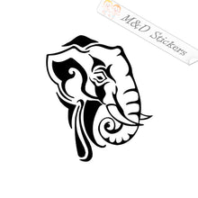 2x Elephant head Vinyl Decal Sticker Different colors & size for Cars/Bikes/Windows