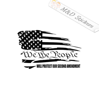 2x We the People Flag Vinyl Decal Sticker Different colors & size for Cars/Bikes/Windows