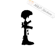 2x Fallen soldier Vinyl Decal Sticker Different colors & size for Cars/Bikes/Windows