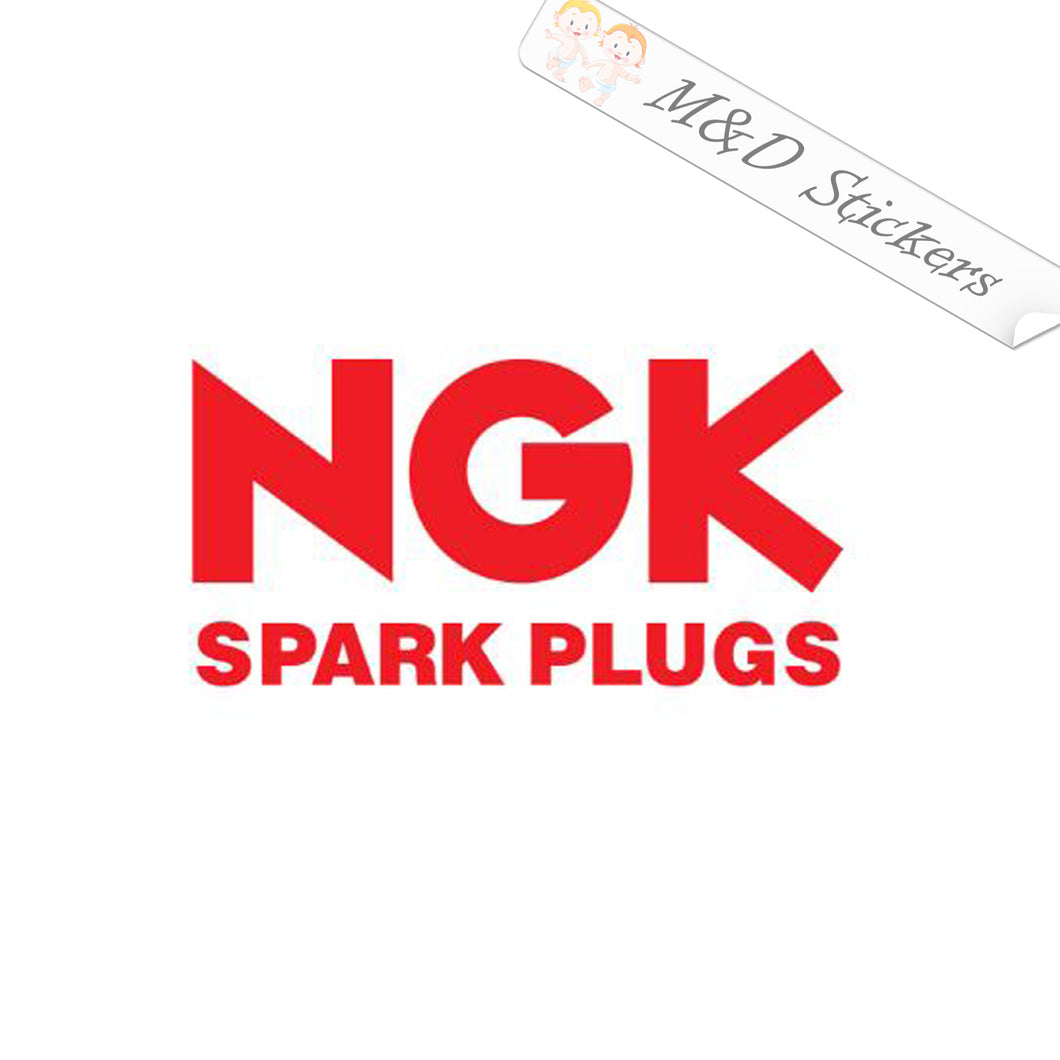 2x NGK spark plugs Logo Vinyl Decal Sticker Different colors & size for Cars/Bikes/Windows