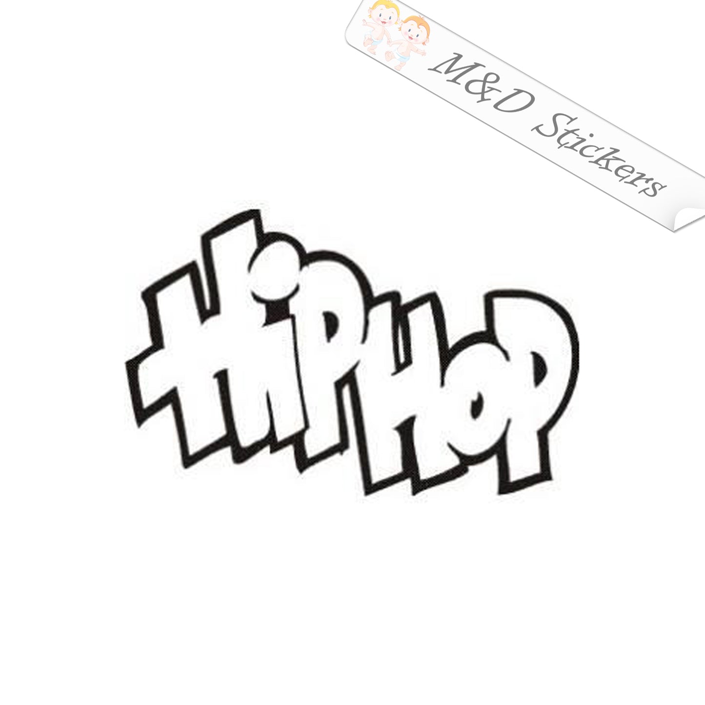 2x Hip Hop Vinyl Decal Sticker Different colors & size for Cars/Bikes/Windows