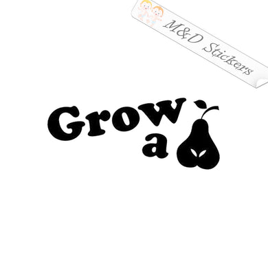 2x Grow a Pear Vinyl Decal Sticker Different colors & size for Cars/Bikes/Windows