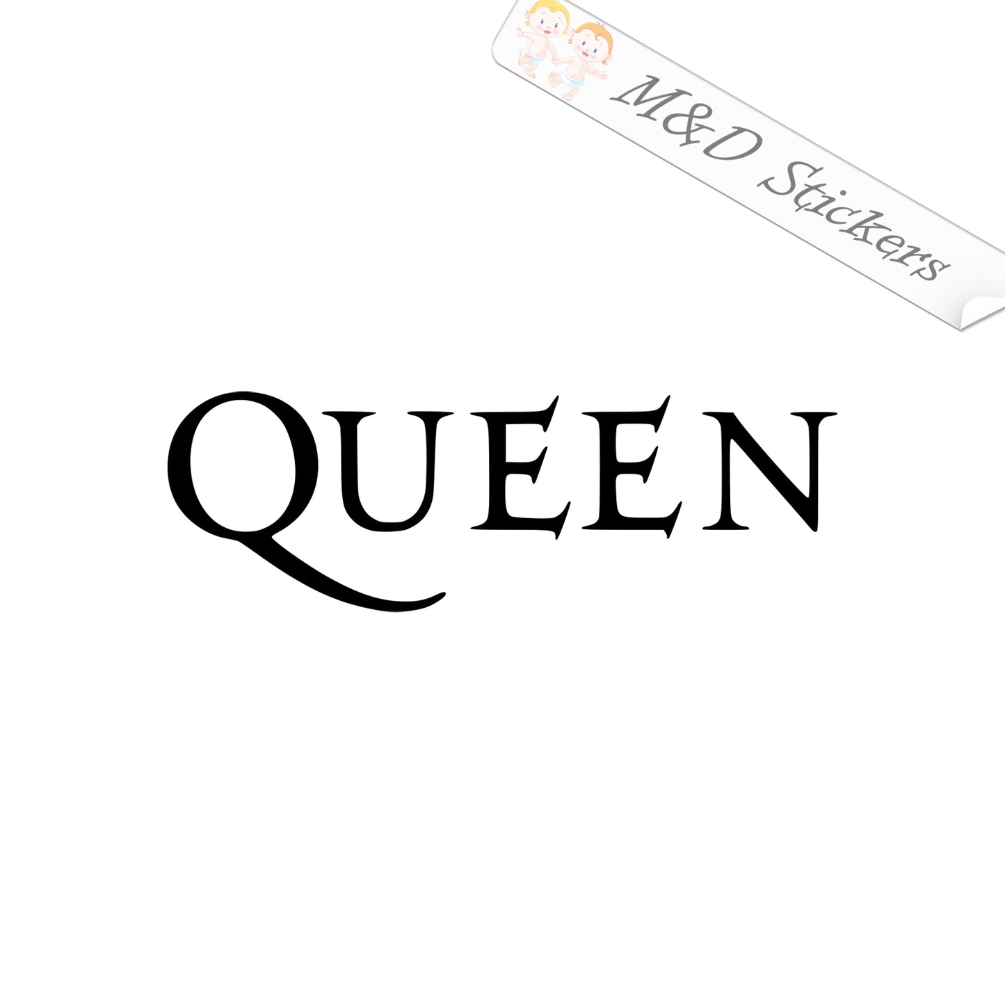 Queen Music band Logo (4.5" - 30") Vinyl Decal in Different colors & size for Cars/Bikes/Windows