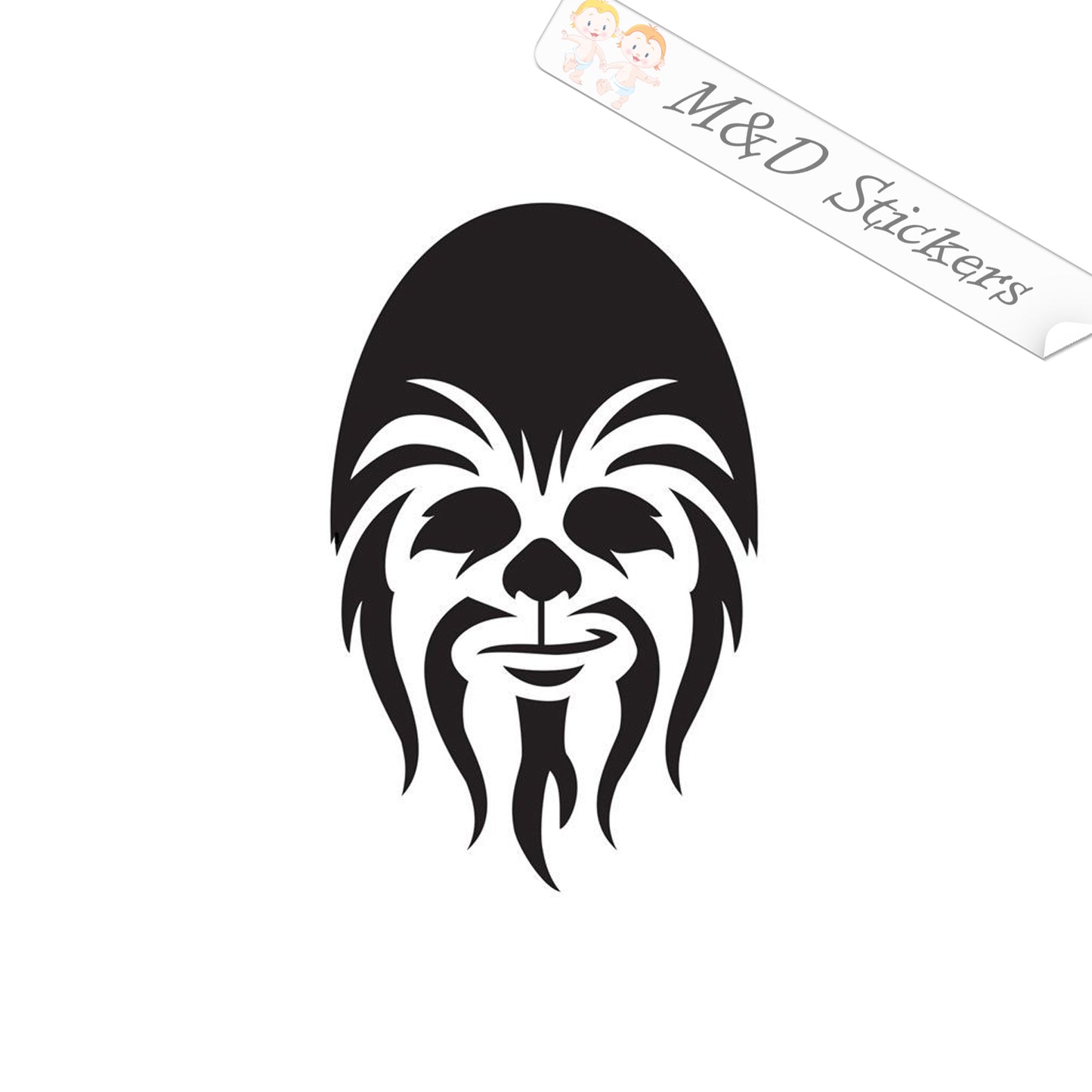 2x Chewbacca Star Wars Vinyl Decal Sticker Different colors & size for Cars/Bikes/Windows