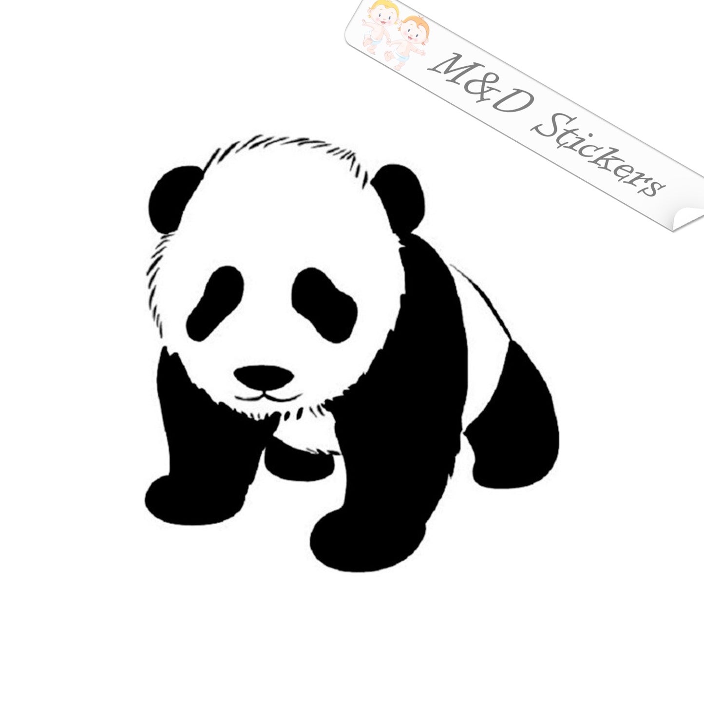 2x Panda Vinyl Decal Sticker Different colors & size for Cars/Bikes/Windows