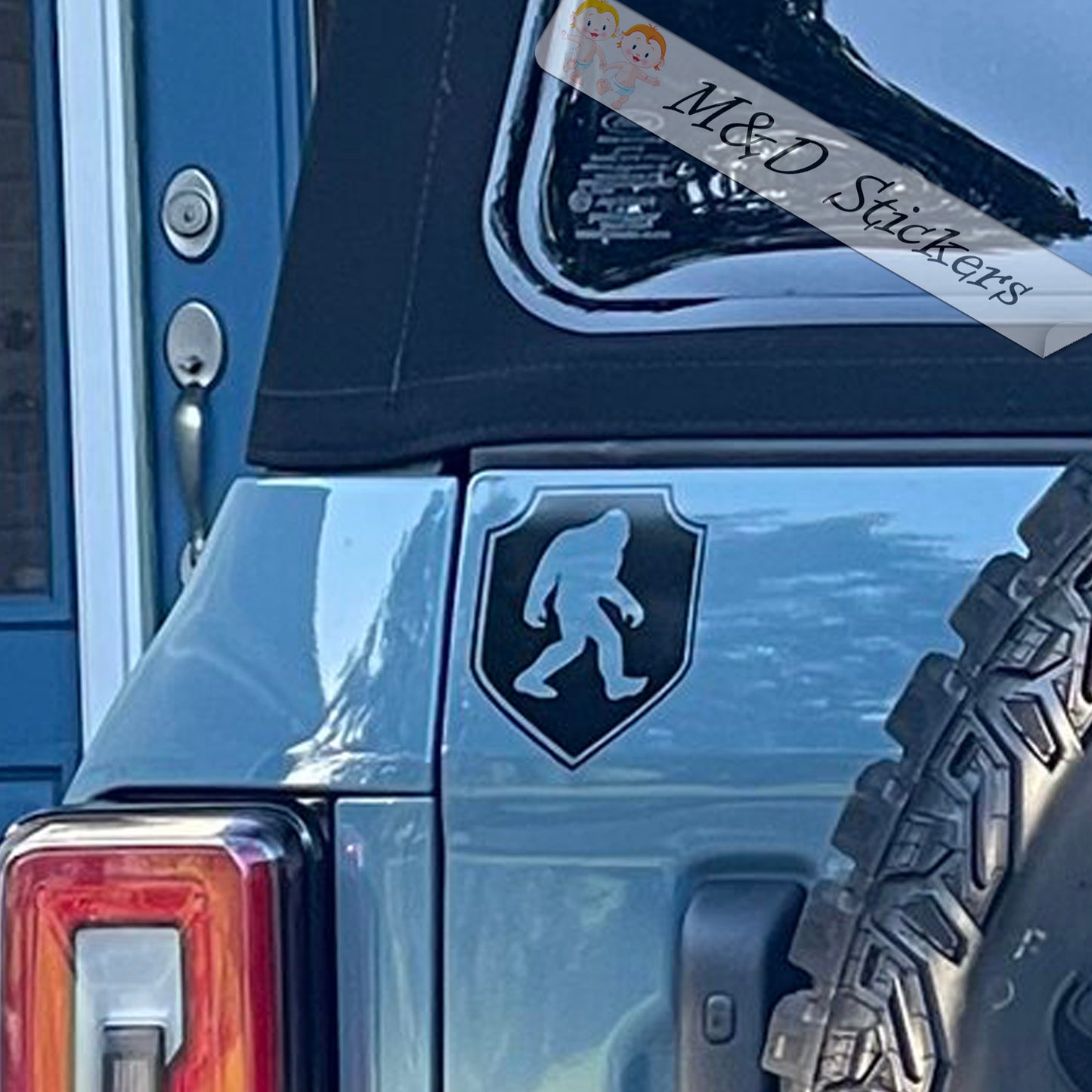 2x Yeti Bigfoot Badge Vinyl Decal Sticker Different colors & size for Cars/Bikes/Windows