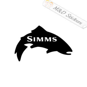 Simms Fishing Logo (4.5" - 30") Vinyl Decal in Different colors & size for Cars/Bikes/Windows