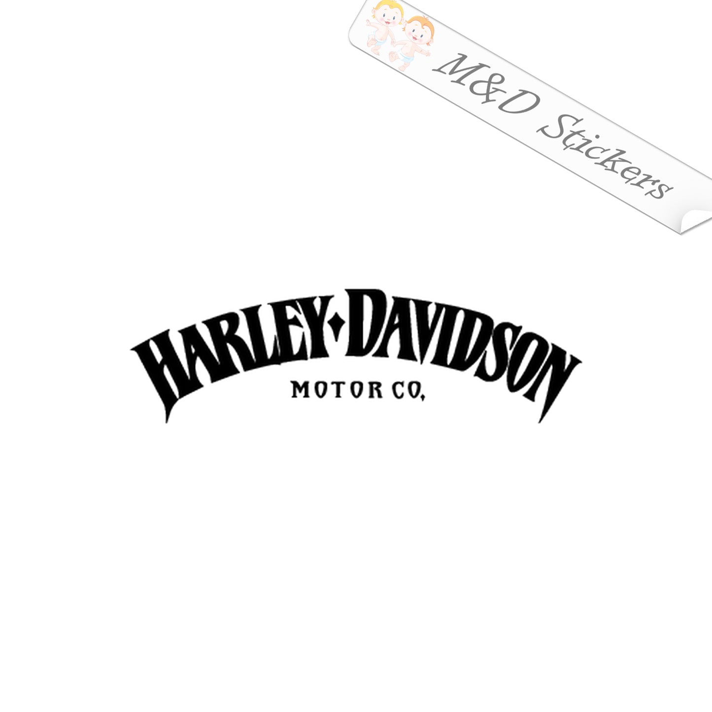 2x Harley-Davidson Logo Vinyl Decal Sticker Different colors & size for Cars/Bikes/Windows