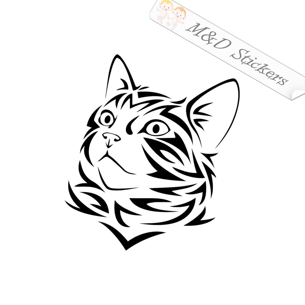 2x Cute Cat Vinyl Decal Sticker Different colors & size for Cars/Bikes/Windows