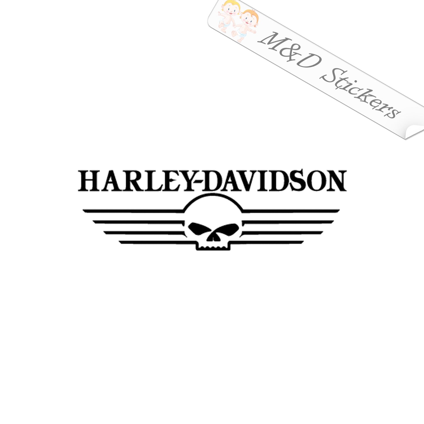 Harley-Davidson (4.5" - 54") Vinyl Decal in Different colors & size for Cars/Bikes/Windows