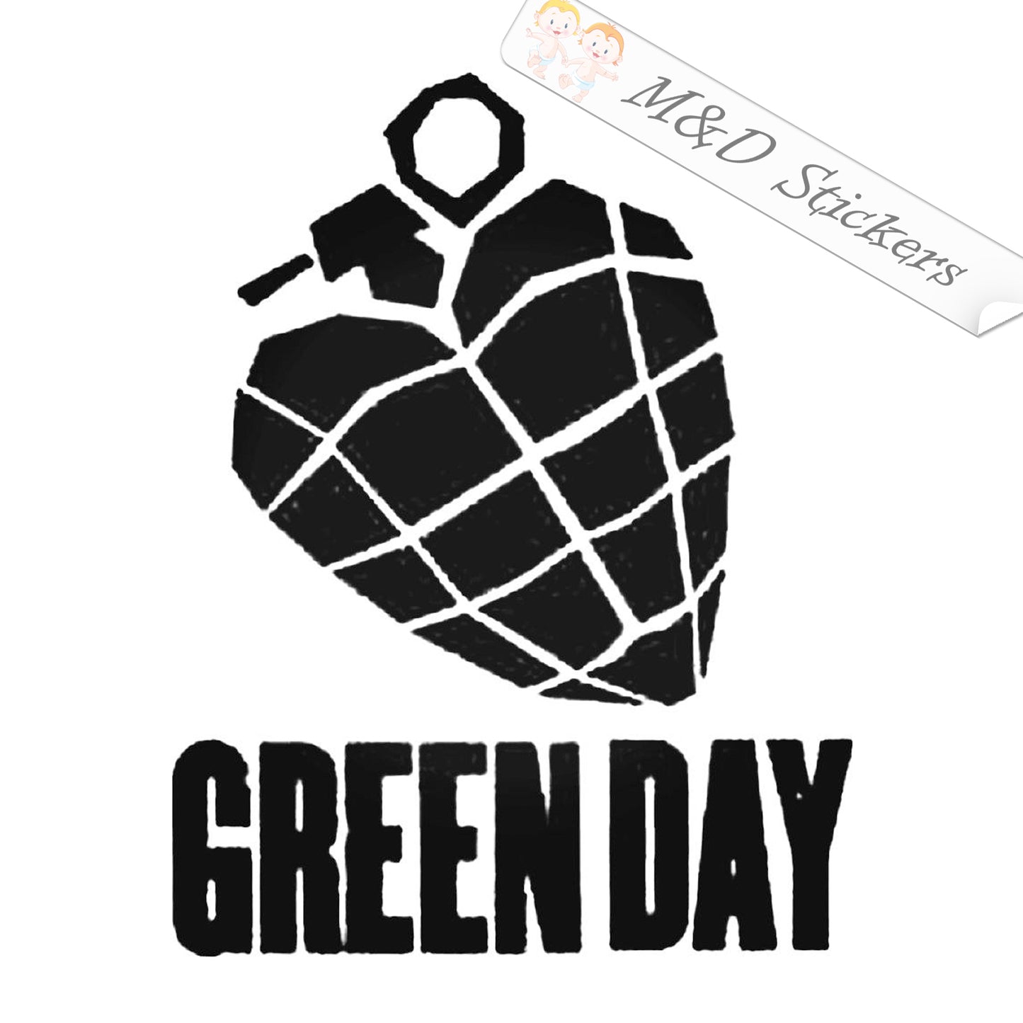 Green Day Music band Logo (4.5" - 30") Vinyl Decal in Different colors & size for Cars/Bikes/Windows
