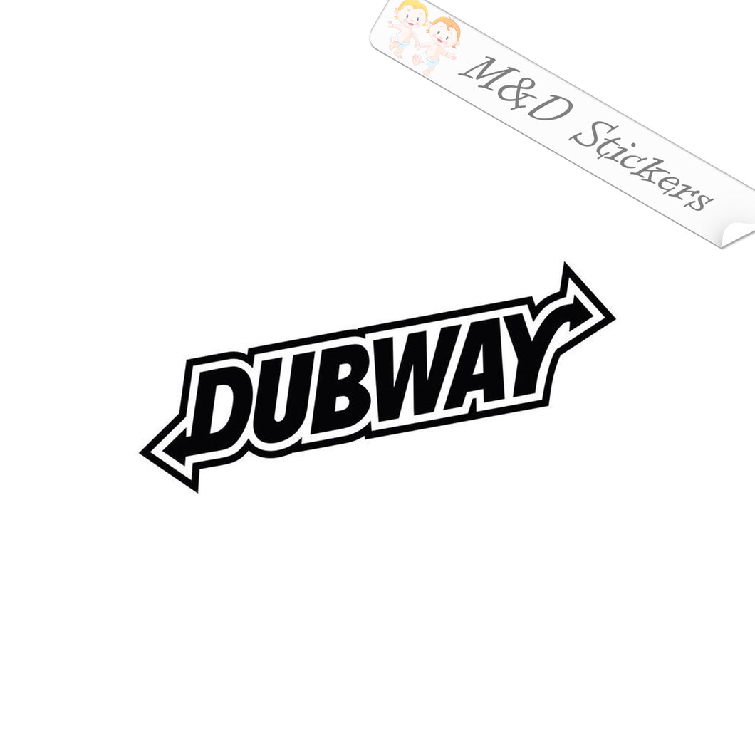2x Dubway Vinyl Decal Sticker Different colors & size for Cars/Bikes/Windows