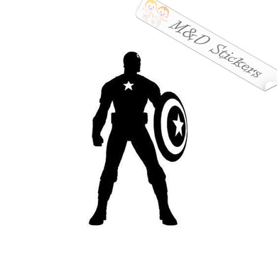 2x Captain America Vinyl Decal Sticker Different colors & size for Cars/Bikes/Windows