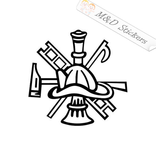 2x Fire Department Logo Vinyl Decal Sticker Different colors & size for Cars/Bikes/Windows