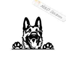 2x Peaking German Shepherd Dog Vinyl Decal Sticker Different colors & size for Cars/Bikes/Windows
