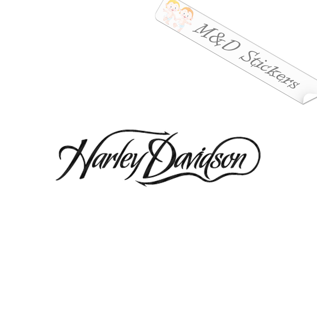 2x Harley-Davidson script Vinyl Decal Sticker Different colors & size for Cars/Bikes/Windows