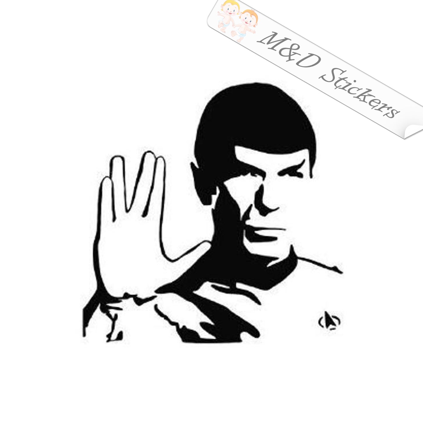 2x Star Trek Vinyl Decal Sticker Different colors & size for Cars/Bikes/Windows