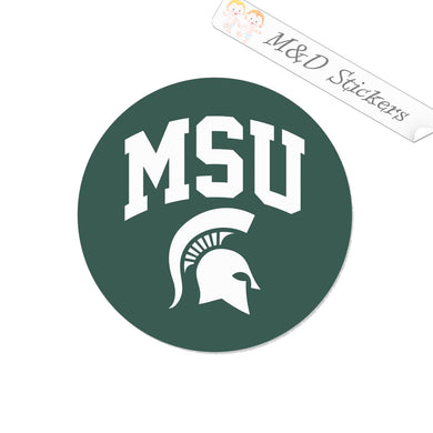 2x Michigan State Spartans Vinyl Decal Sticker Different colors & size for Cars/Bikes/Windows