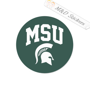 2x Michigan State Spartans Vinyl Decal Sticker Different colors & size for Cars/Bikes/Windows