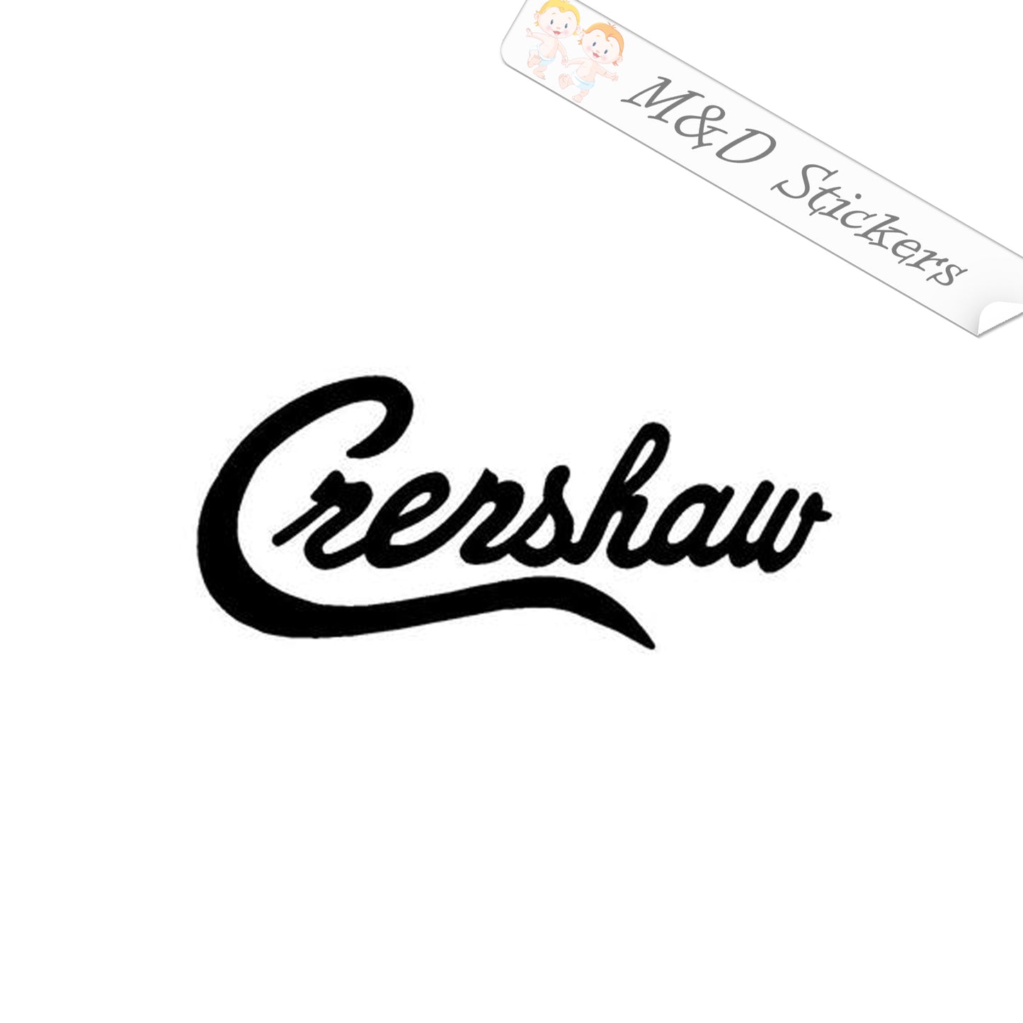 2x Crershaw Vinyl Decal Sticker Different colors & size for Cars/Bikes/Windows