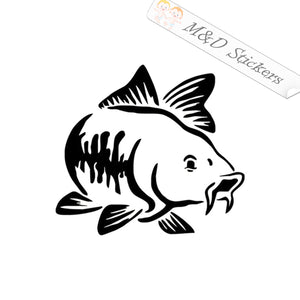 2x Carp fish Decal Sticker Different colors & size for Cars/Bikes/Windows