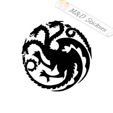 2x Targaryen house logo Vinyl Decal Sticker Different colors & size for Cars/Bikes/Windows