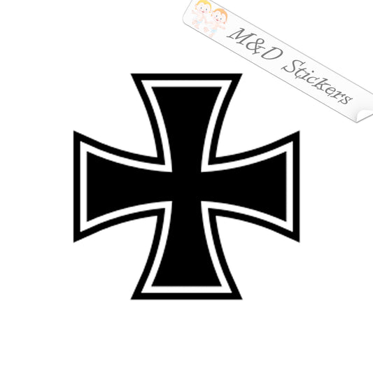 German Army WW2 Iron Cross (4.5" - 29") Vinyl Decal in Different colors & size for Cars/Bikes/Windows