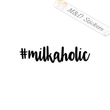 2x Milkaholic Vinyl Decal Sticker Different colors & size for Cars/Bikes/Windows