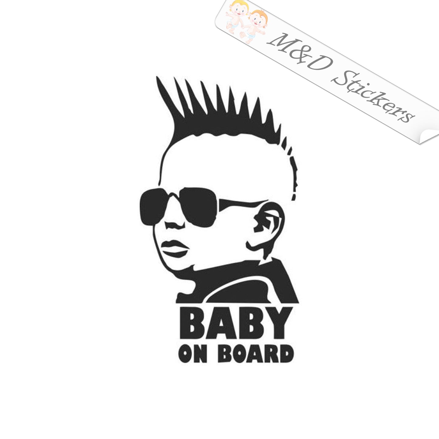 Cool baby on board (4.5" - 30") Vinyl Decal in Different colors & size for Cars/Bikes/Windows