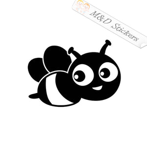 2x Cute bee Vinyl Decal Sticker Different colors & size for Cars/Bikes/Windows