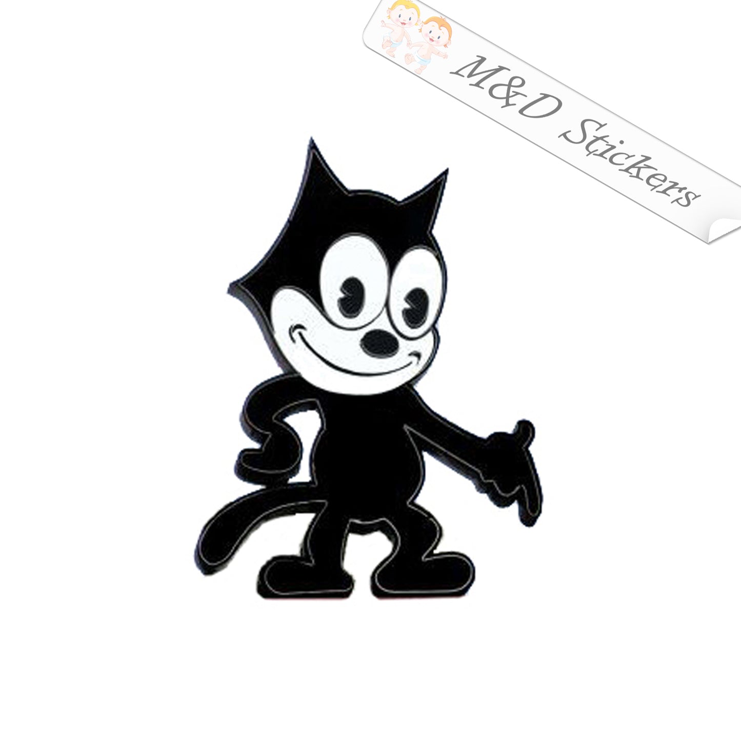 2x Felix the Cat Vinyl Decal Sticker Different colors & size for Cars/Bikes/Windows