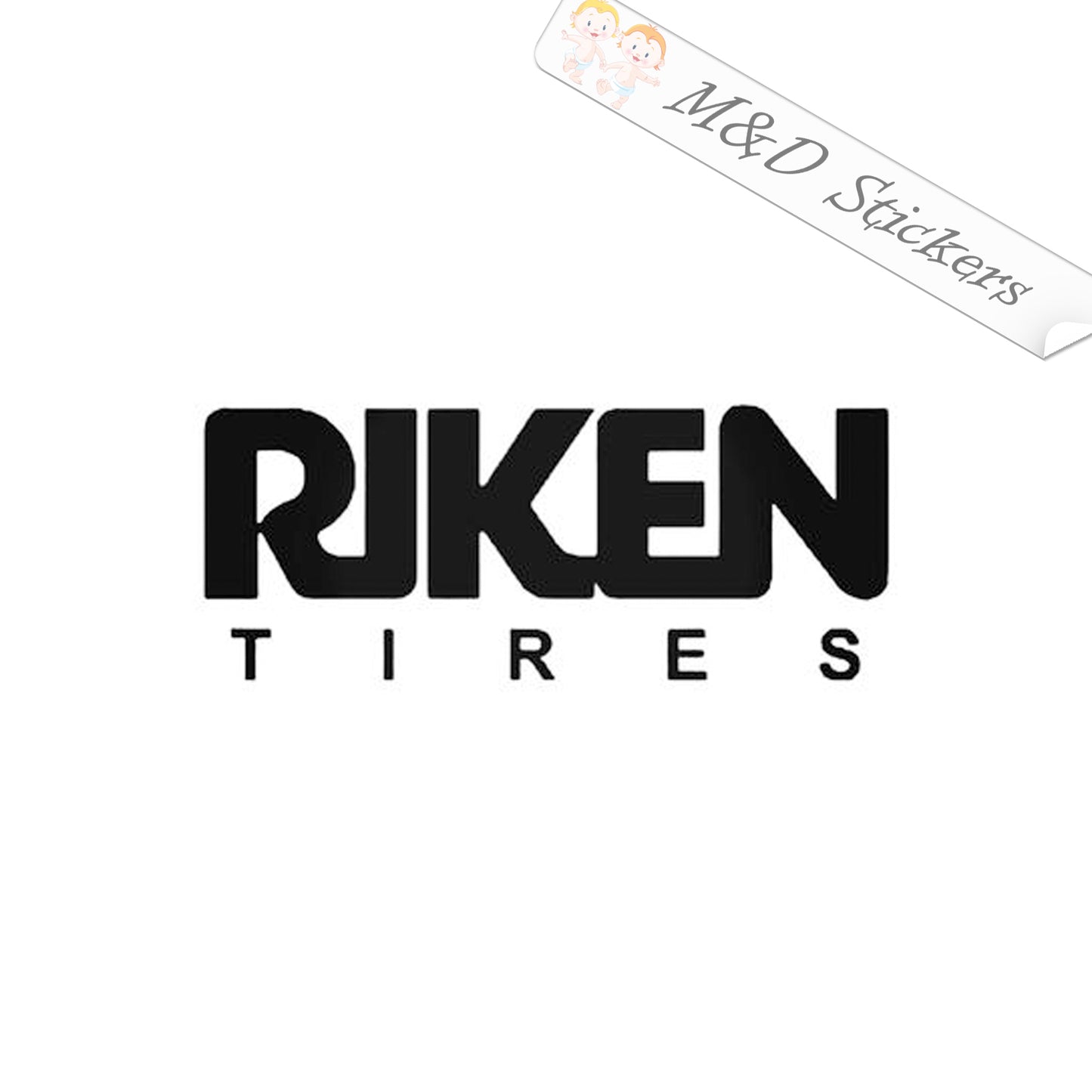 Riken Tires Logo (4.5" - 30") Vinyl Decal in Different colors & size for Cars/Bikes/Windows