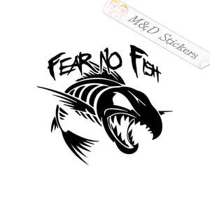2x Fear no fish Decal Sticker Different colors & size for Cars/Bikes/Windows