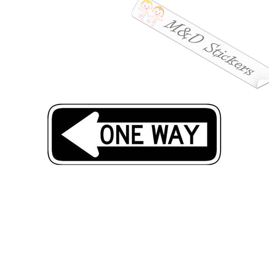 2x One way Road sign Vinyl Decal Sticker Different colors & size for Cars/Bikes/Windows