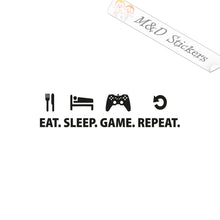 2x Eat Sleep Game Repeat Vinyl Decal Sticker Different colors & size for Cars/Bikes/Windows